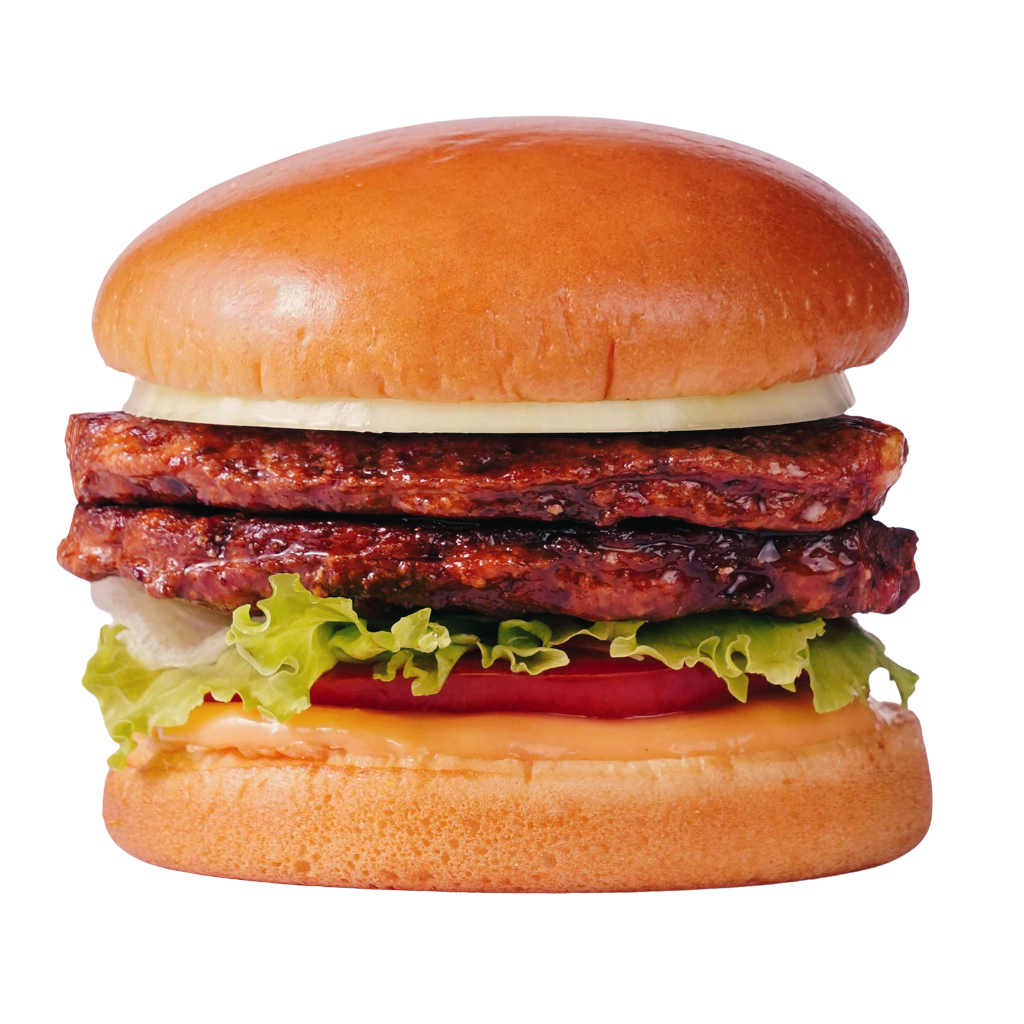 Double the goodness with two perfectly grilled Wagyu patties, plus your choice of fresh lettuce, tomato, and onion on a soft toasted brioche bun.